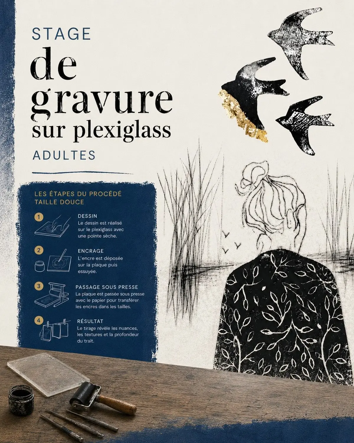 Stage de gravure sur plexiglass