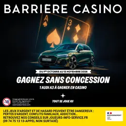 Tentez de gagner votre Audi A3 au Casino Barrière Blotzheim !