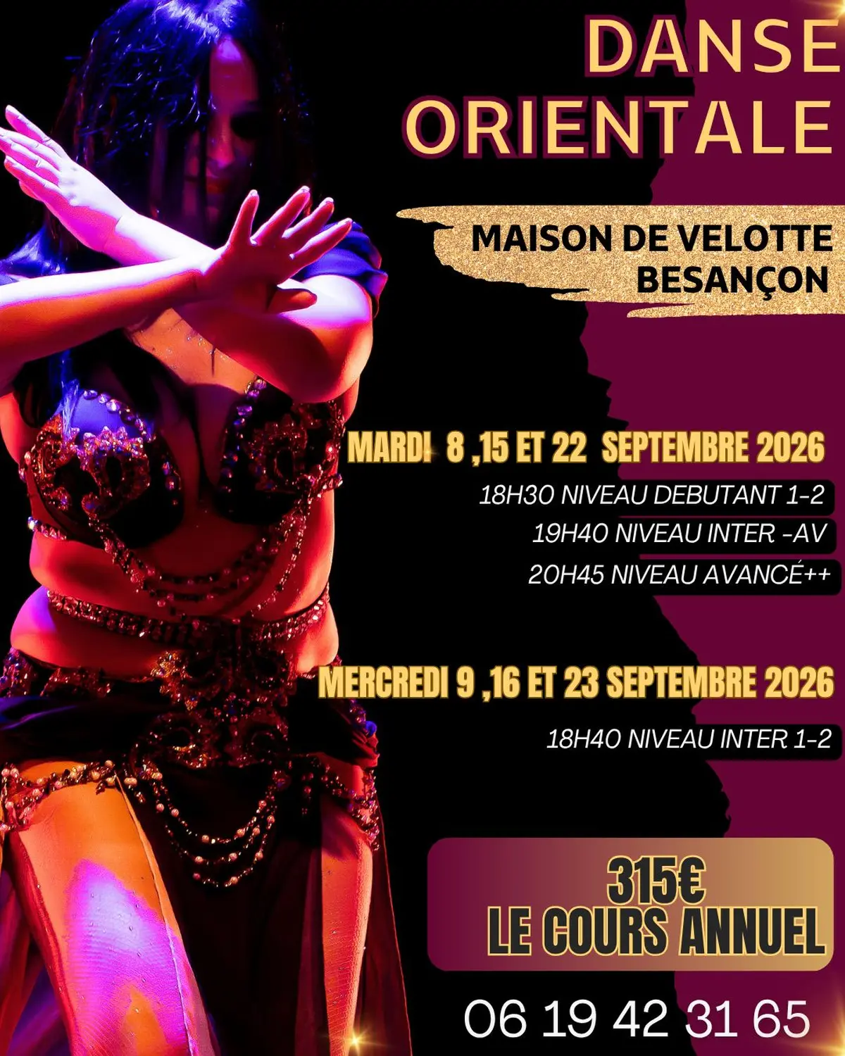 Cours de danse orientale à Besançon avec Sorahia 