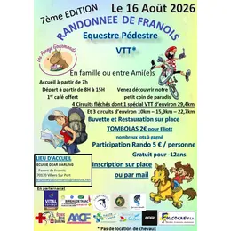 Randonnée de Franois Pedestre Equestre Vtt