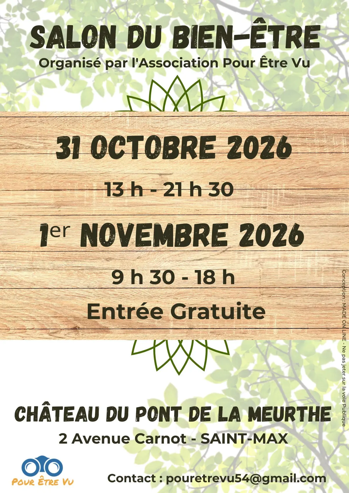 Salon du bien être - Association pour être vu