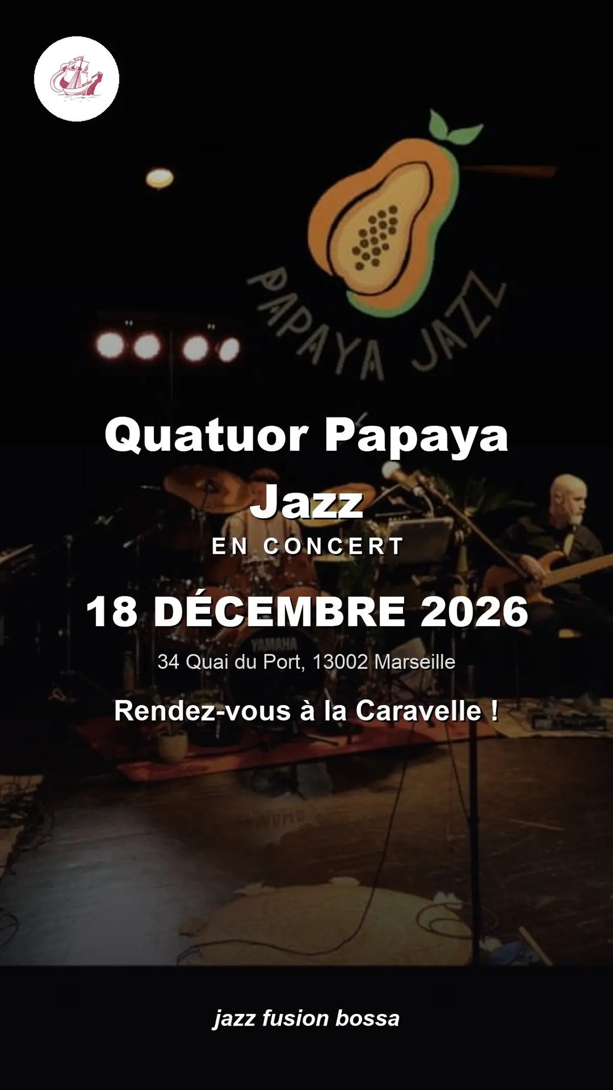 Quatuor Papaya Jazz en concert à La Caravelle