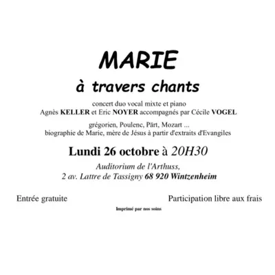 Marie à travers chants