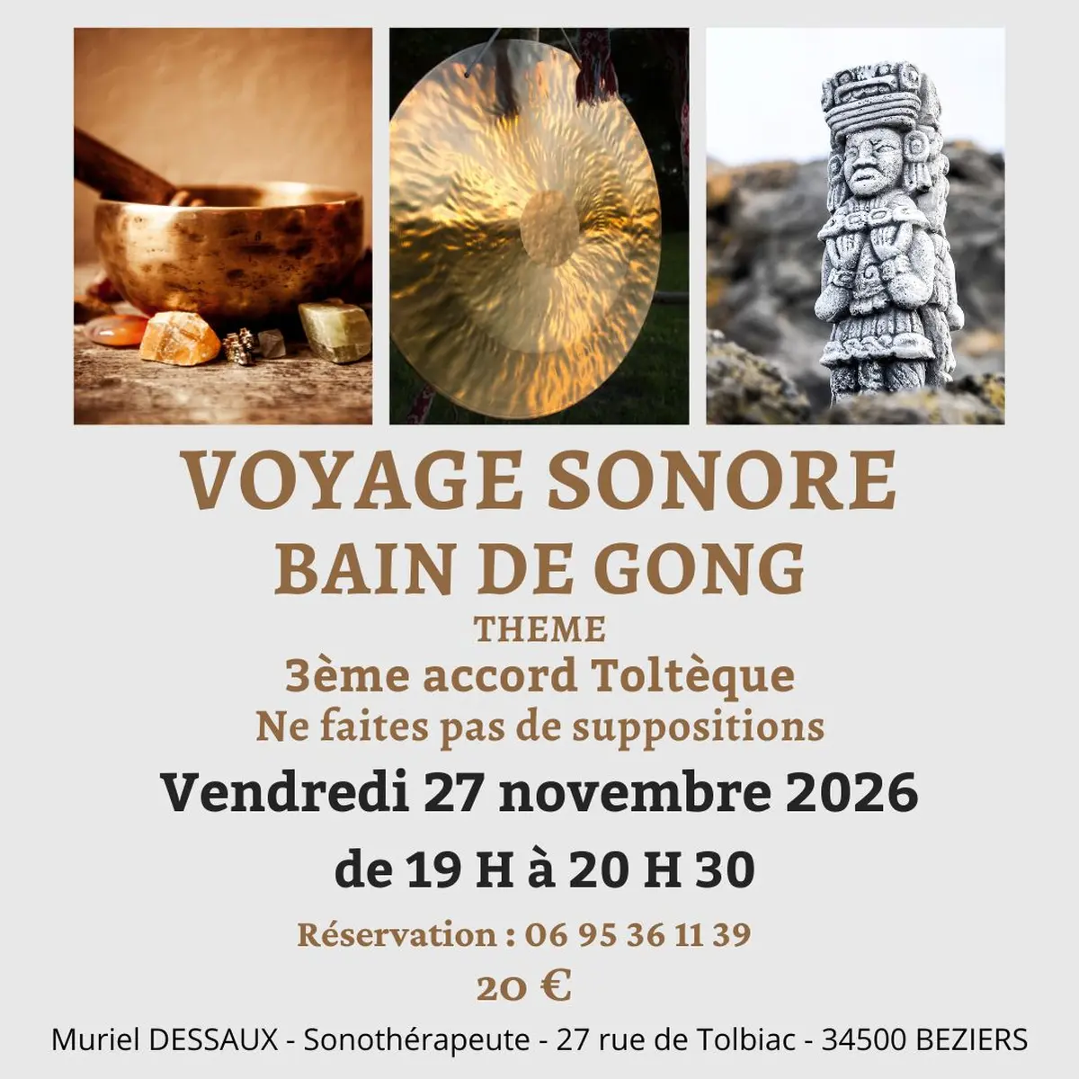 Voyage sonore & Bain de Gong