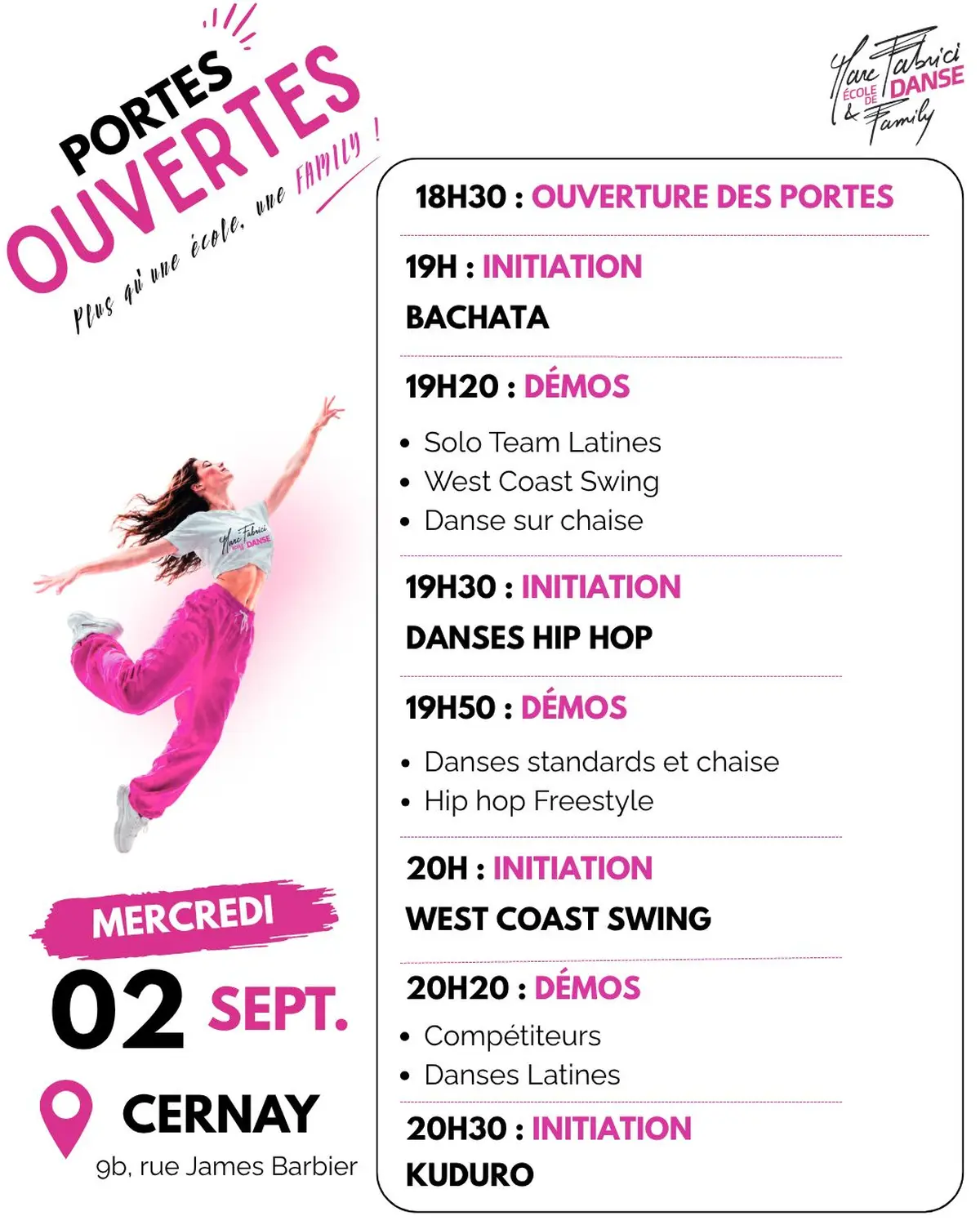 Cernay : découvrez l’École de Danse Marc Fabrici & Family à la rentrée !
