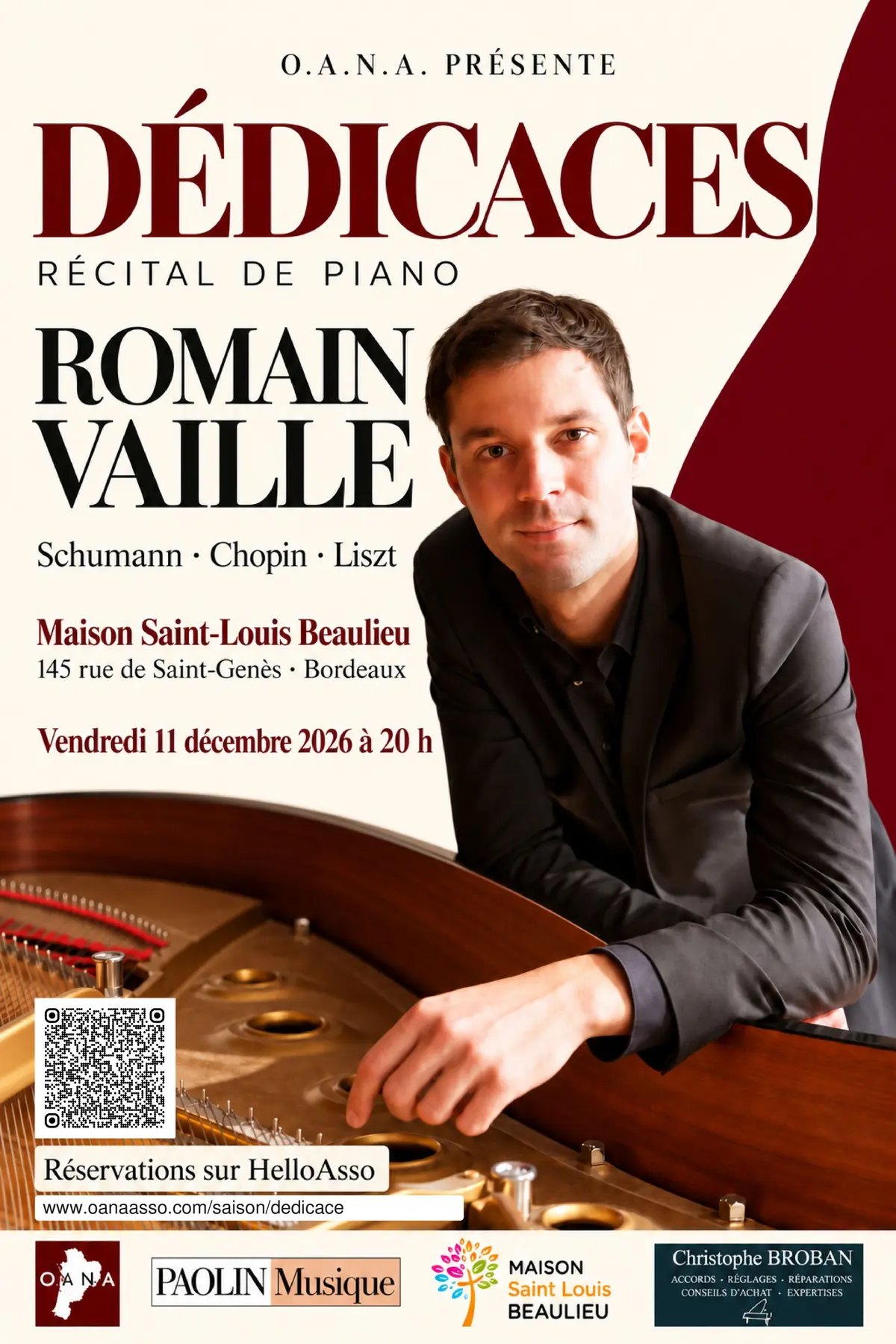 Dédicaces — Récital de piano de Romain Vaille