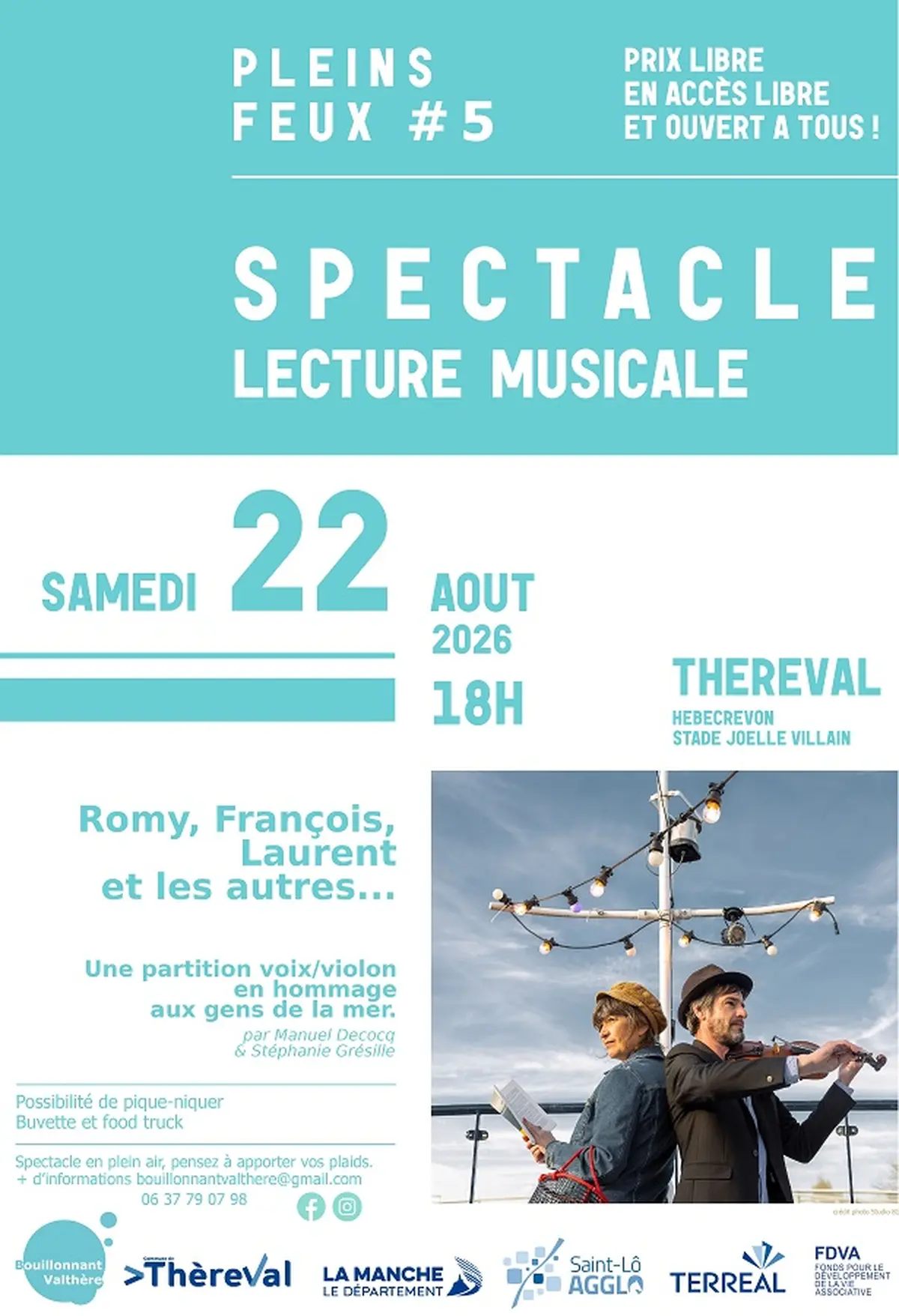 5e Festival Pleins Feux > Spectacle lecture musicale