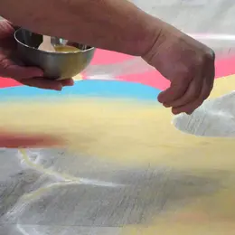 Création d'une œuvre in situ avec Céline Lachkar