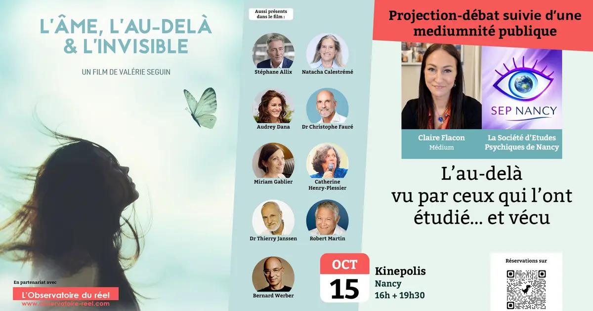 Projection débat l'Âme l'au delà et l'invisible + séance de médiumnité publique