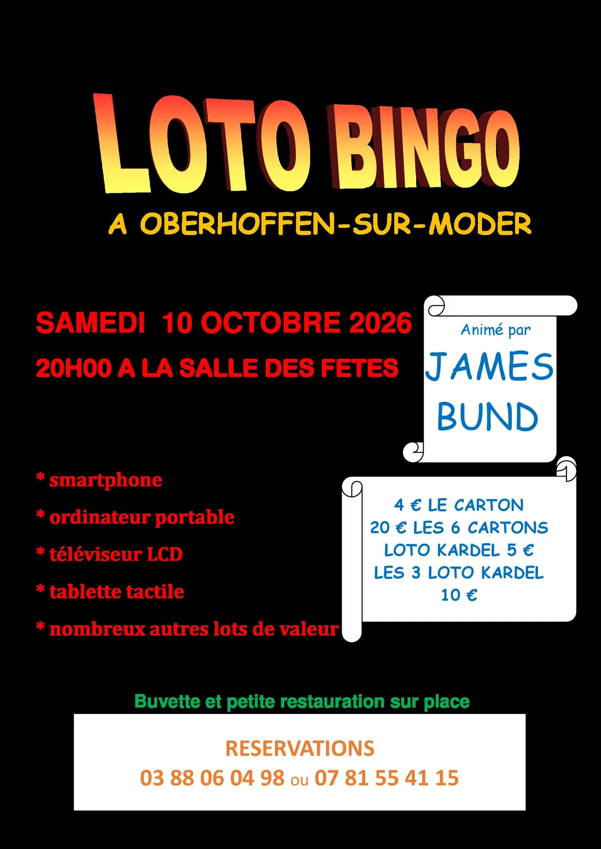 Loto Bingo à Oberhoffen-sur-Moder