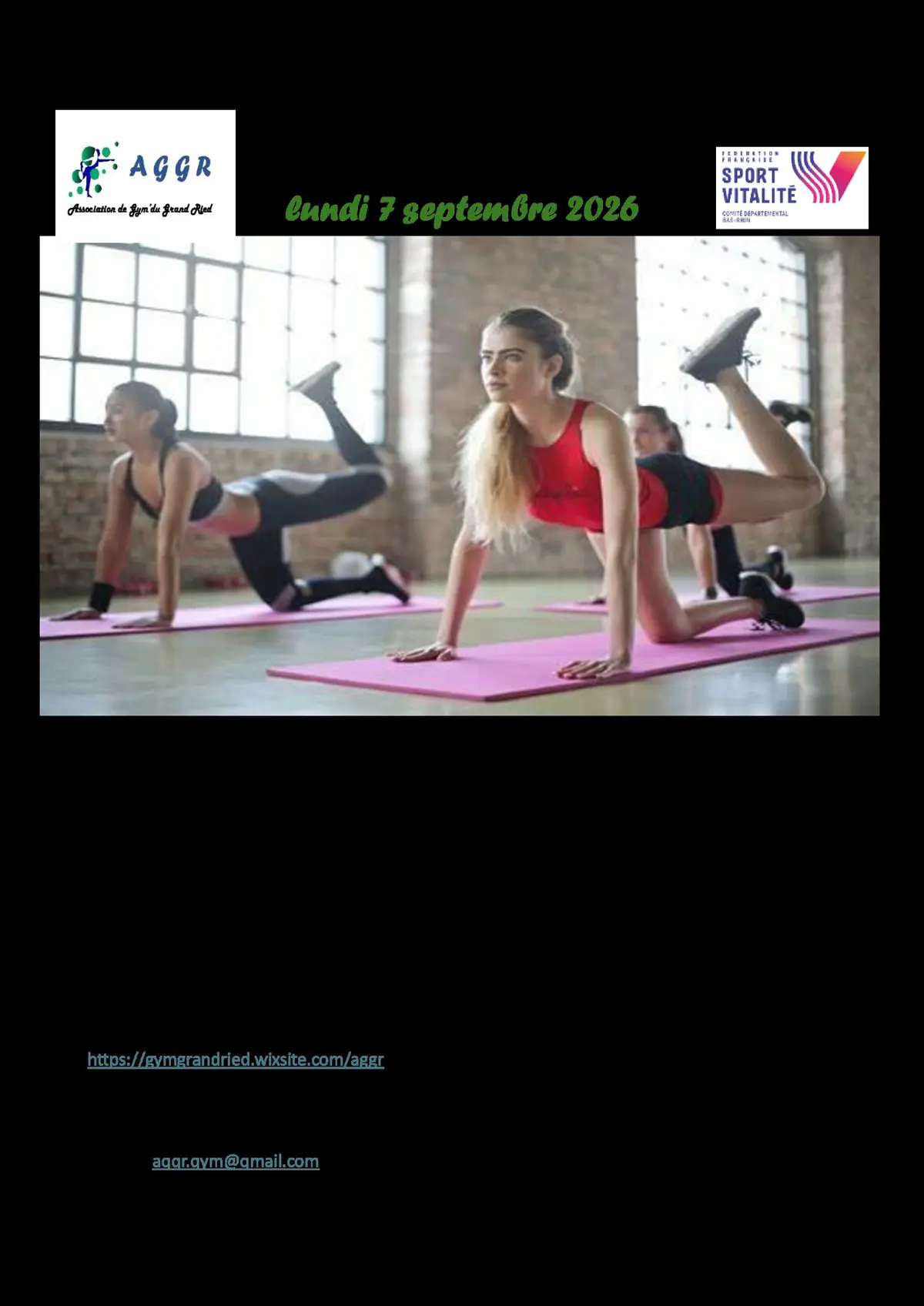 RENTREE SPORTIVE de l’Association Gym du Grand Ried (AGGR)