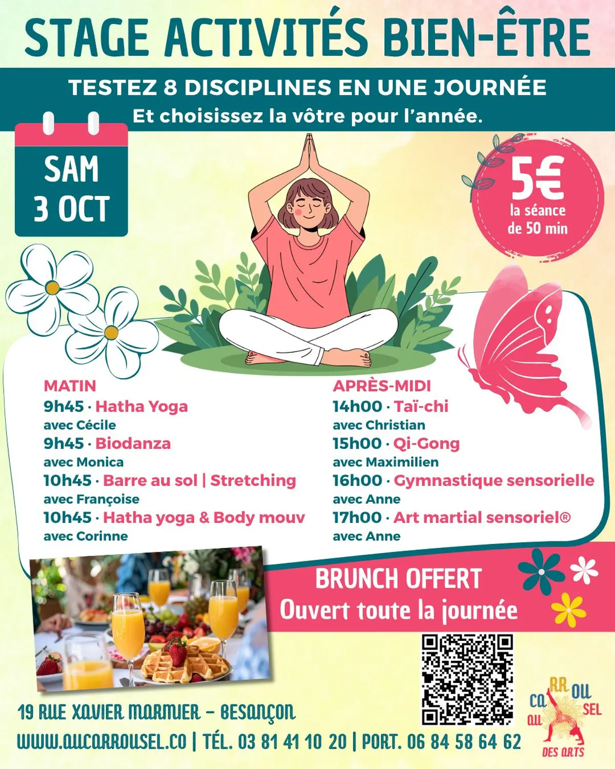 Journée Découverte Bien-Être — Testez 8 disciplines au Carrousel des Arts