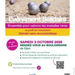 Tournoi de pétanque Solidaire de Dijon