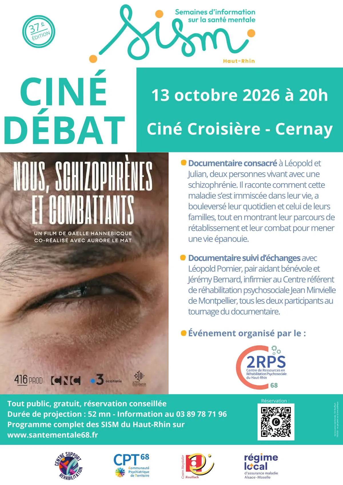 Ciné-débat Nous, schizophrènes et combattants