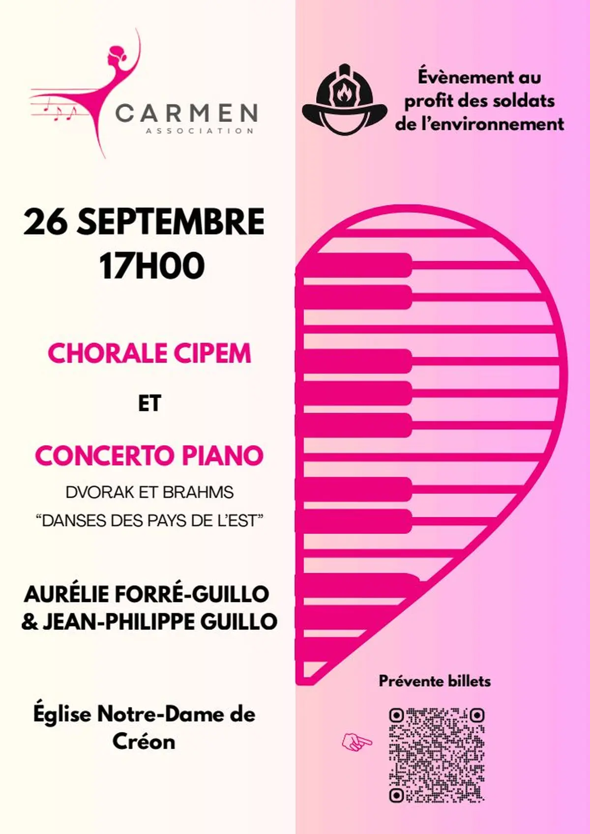 Concert au bénéfice des SOLDATS DU FEU CARMEN