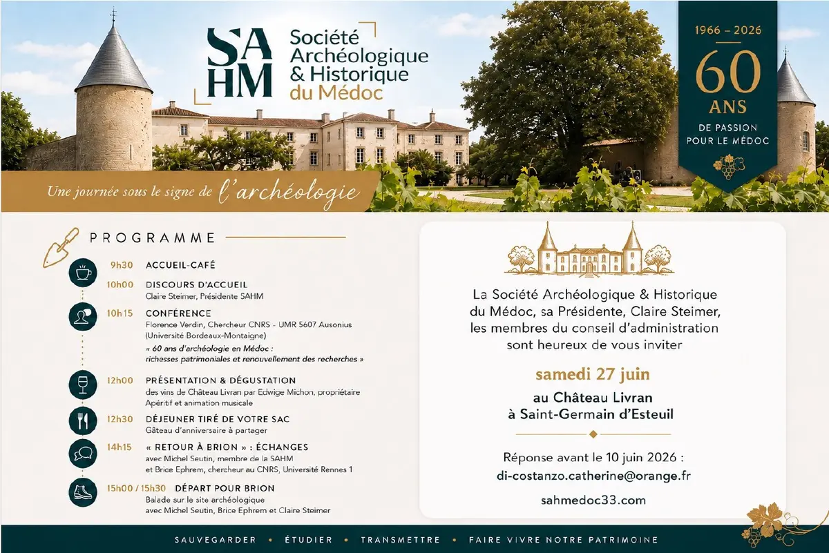 60 ans d'archéologie dans le Médoc au Château Livran