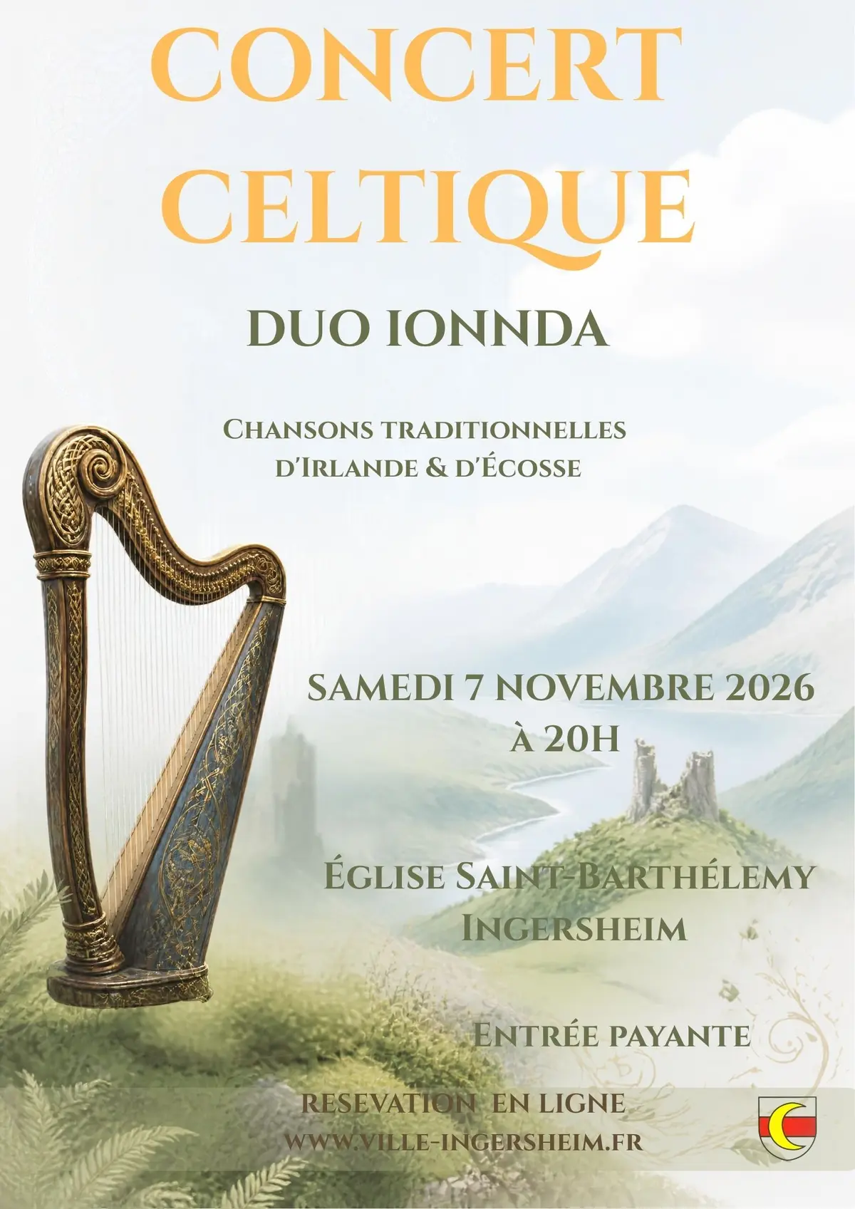  Concert de chansons traditionnelles d’Irlande et d’Écosse