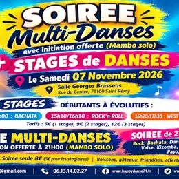 SOIREE Multi-Danses + 3 STAGES , par l'association HAPPY DANSE 71