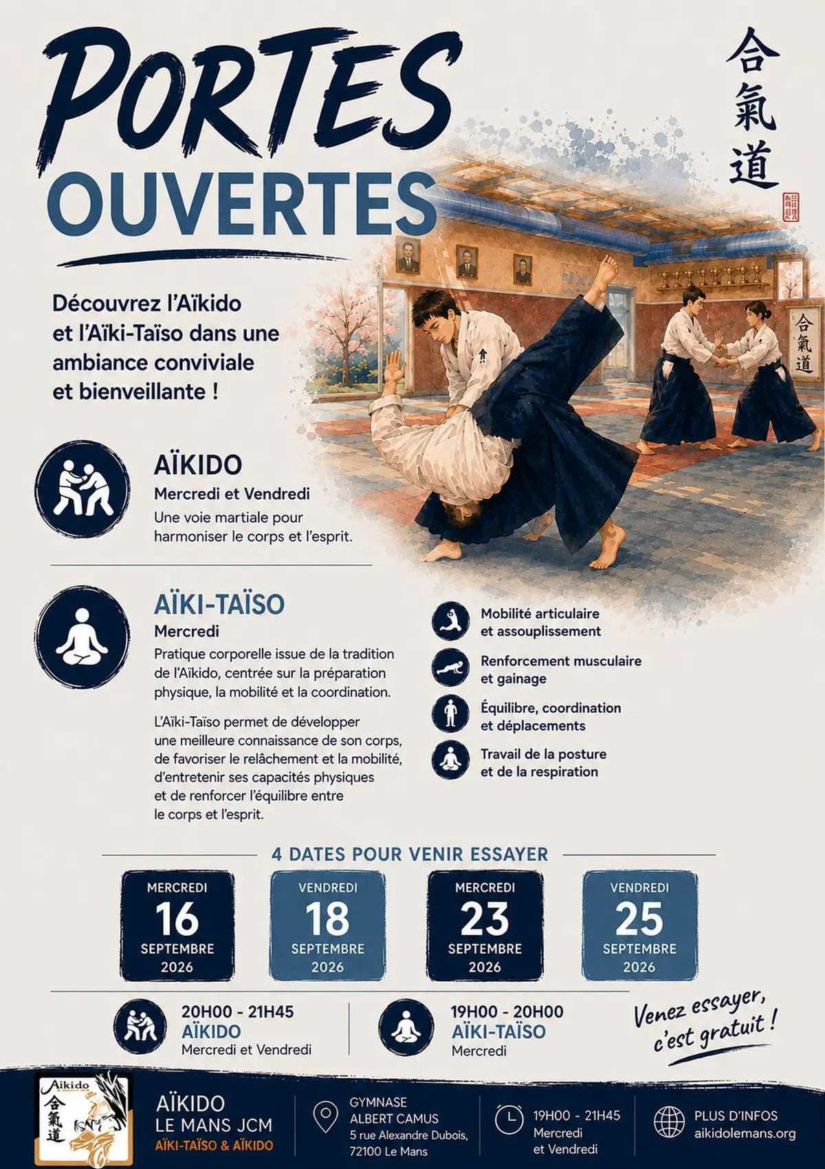 Portes ouvertes Aïki-Taïso et Aïkido