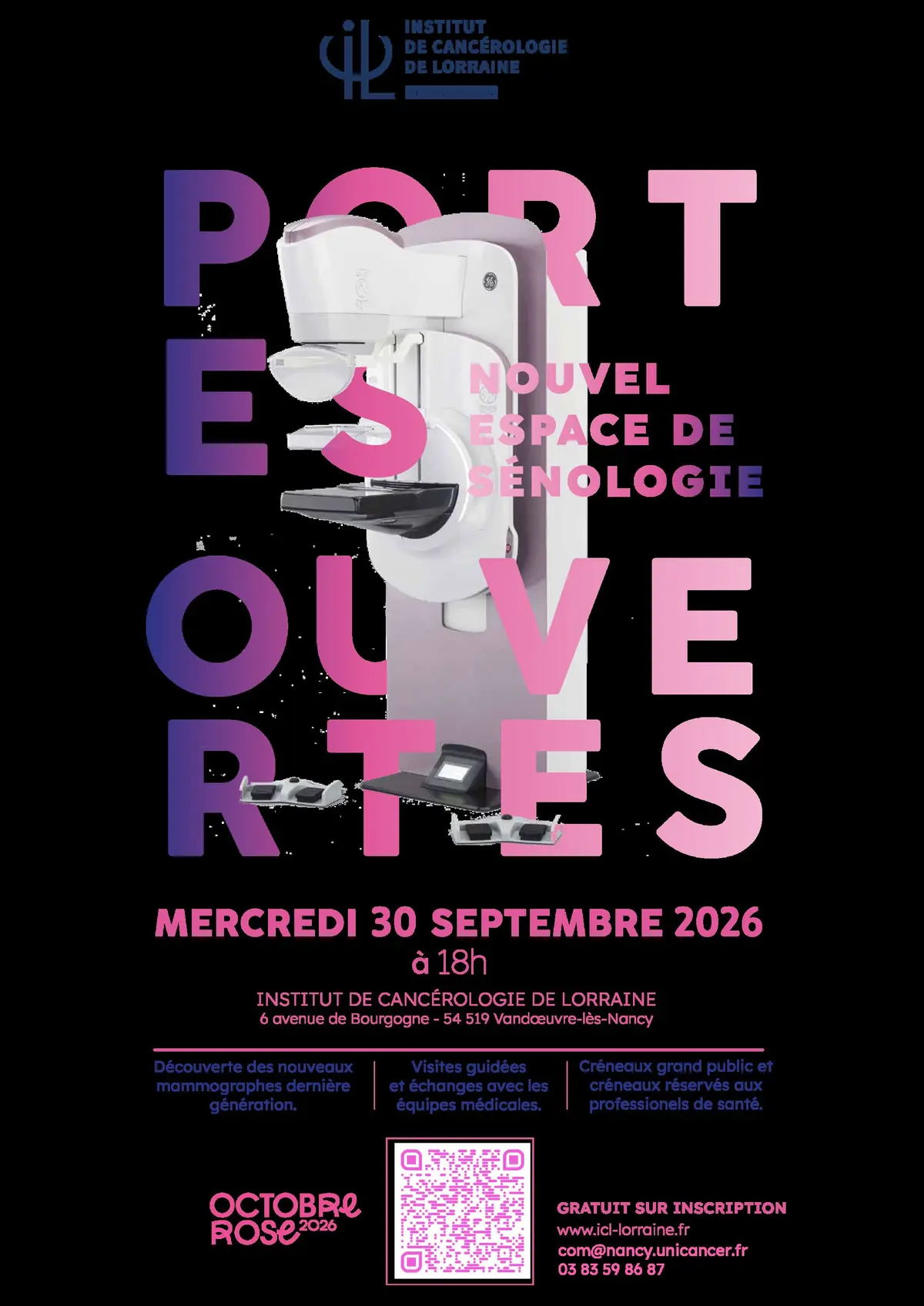 Portes ouvertes de l'espace de sénologie de l'ICL