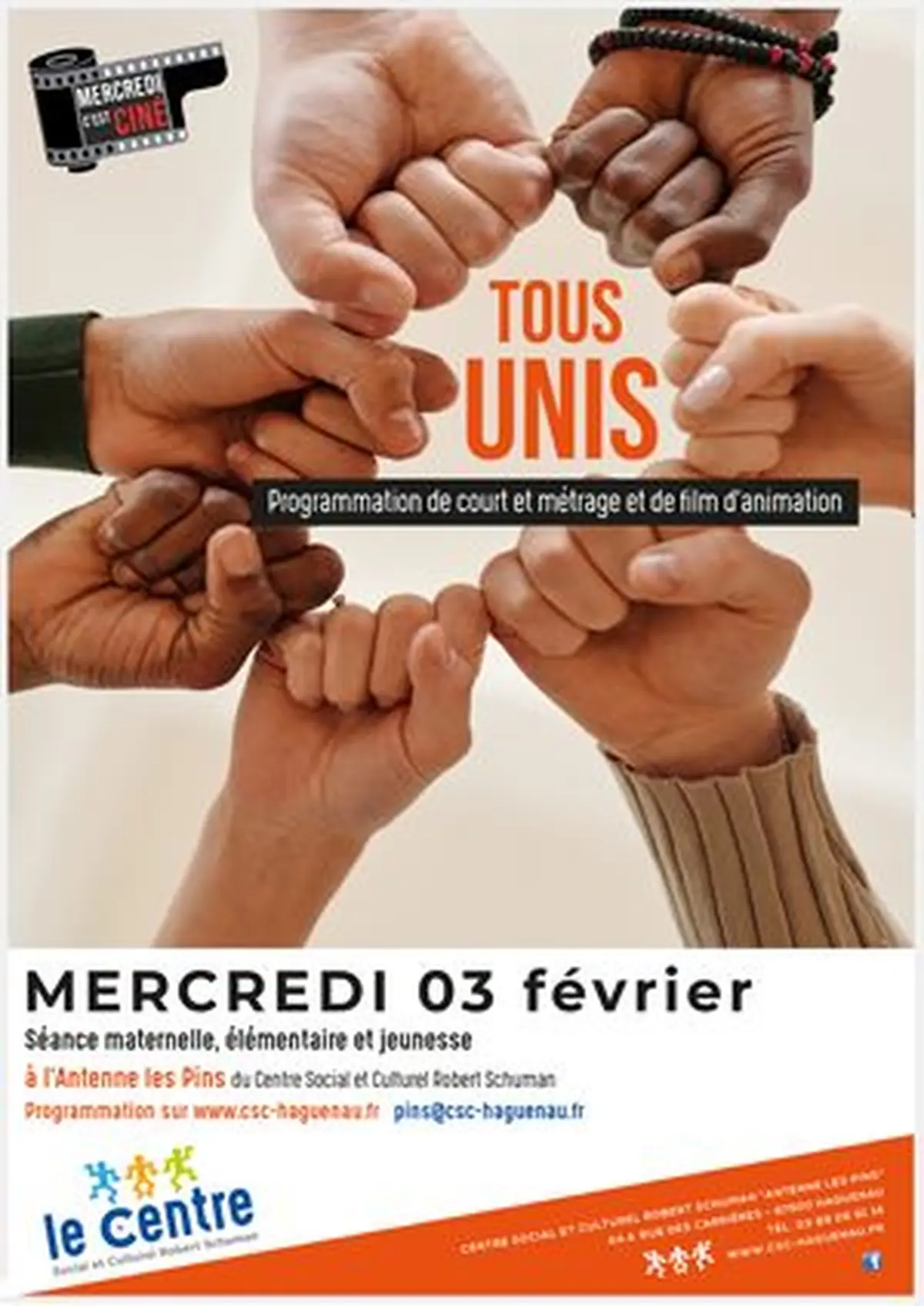 Mercredi c'est Tous unis: Programmation de court métrage et film d'animation