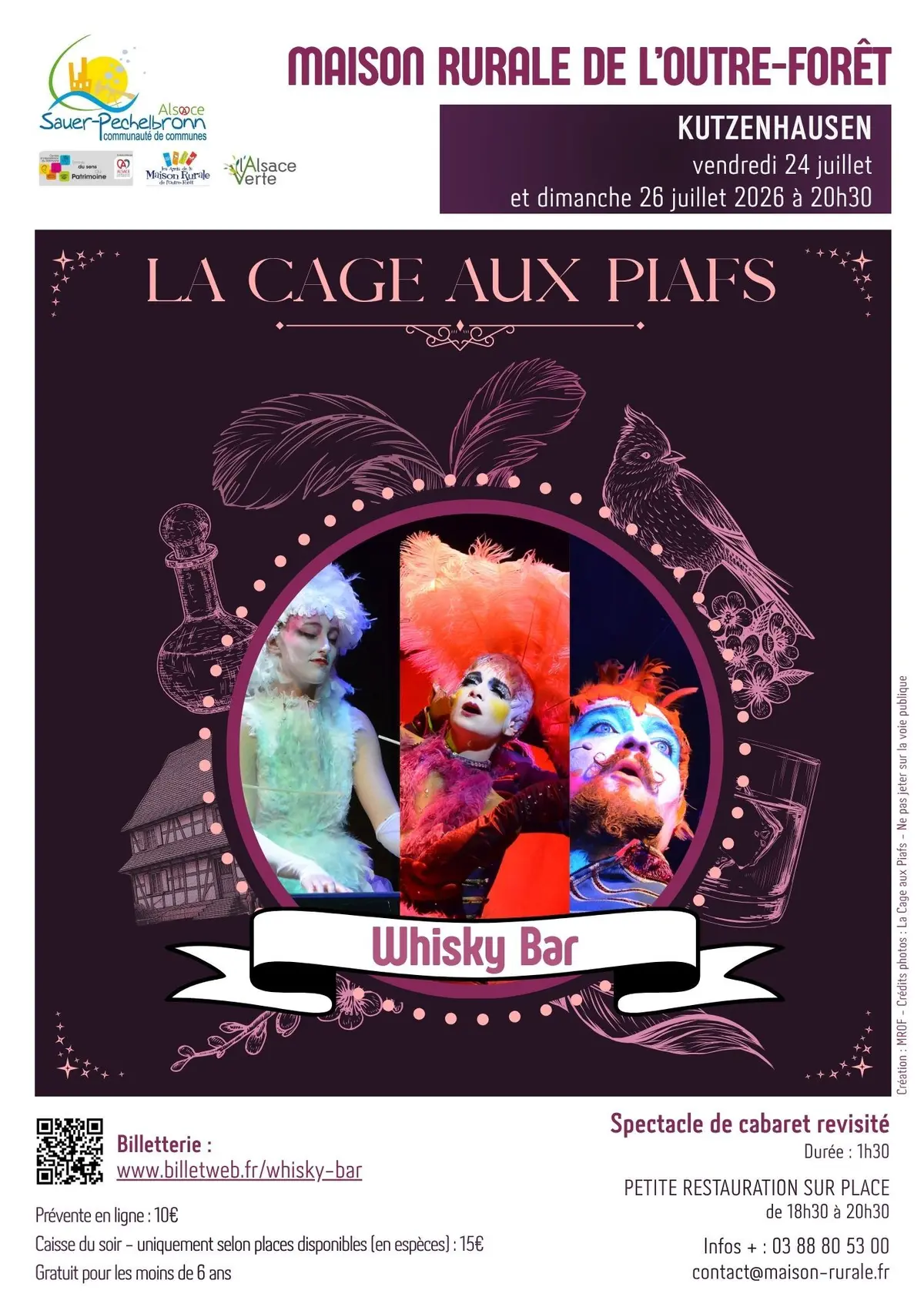 Spectacle-cabaret Whisky Bar par la Cage aux Piafs