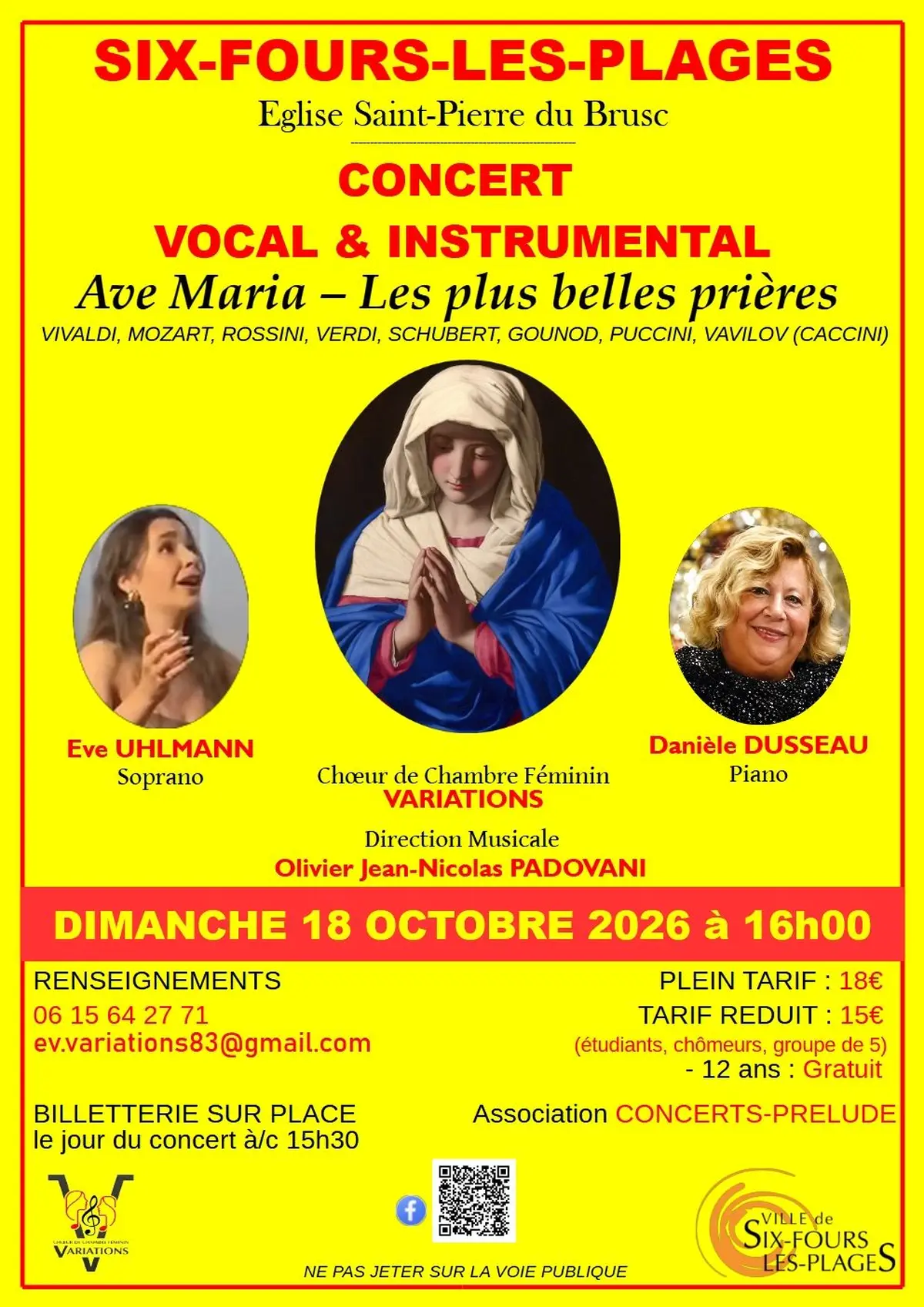 Concert :  Les plus belles prières et Ave maria