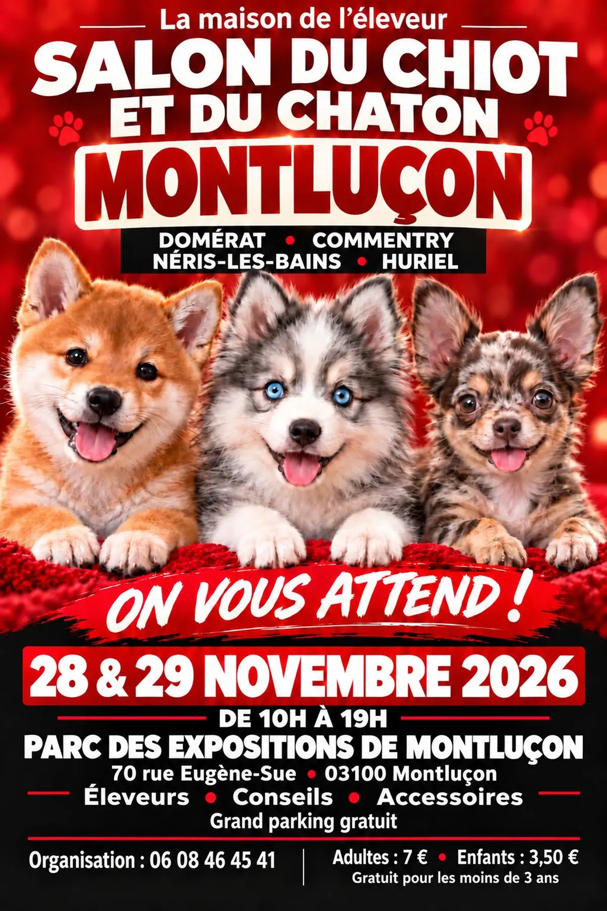 Salon du chiot et du chaton Montluçon