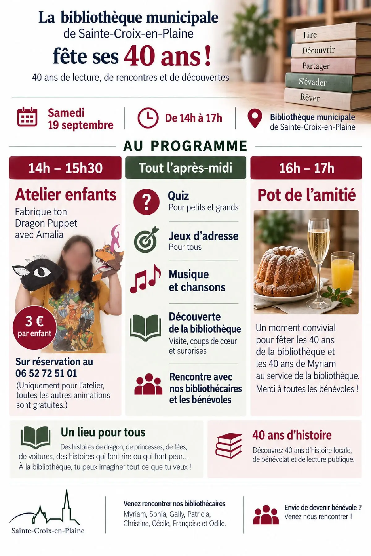Portes ouvertes de la bibliothèque municipale de Sainte-Croix-en-Plaine