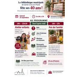 Portes ouvertes de la bibliothèque municipale de Sainte-Croix-en-Plaine