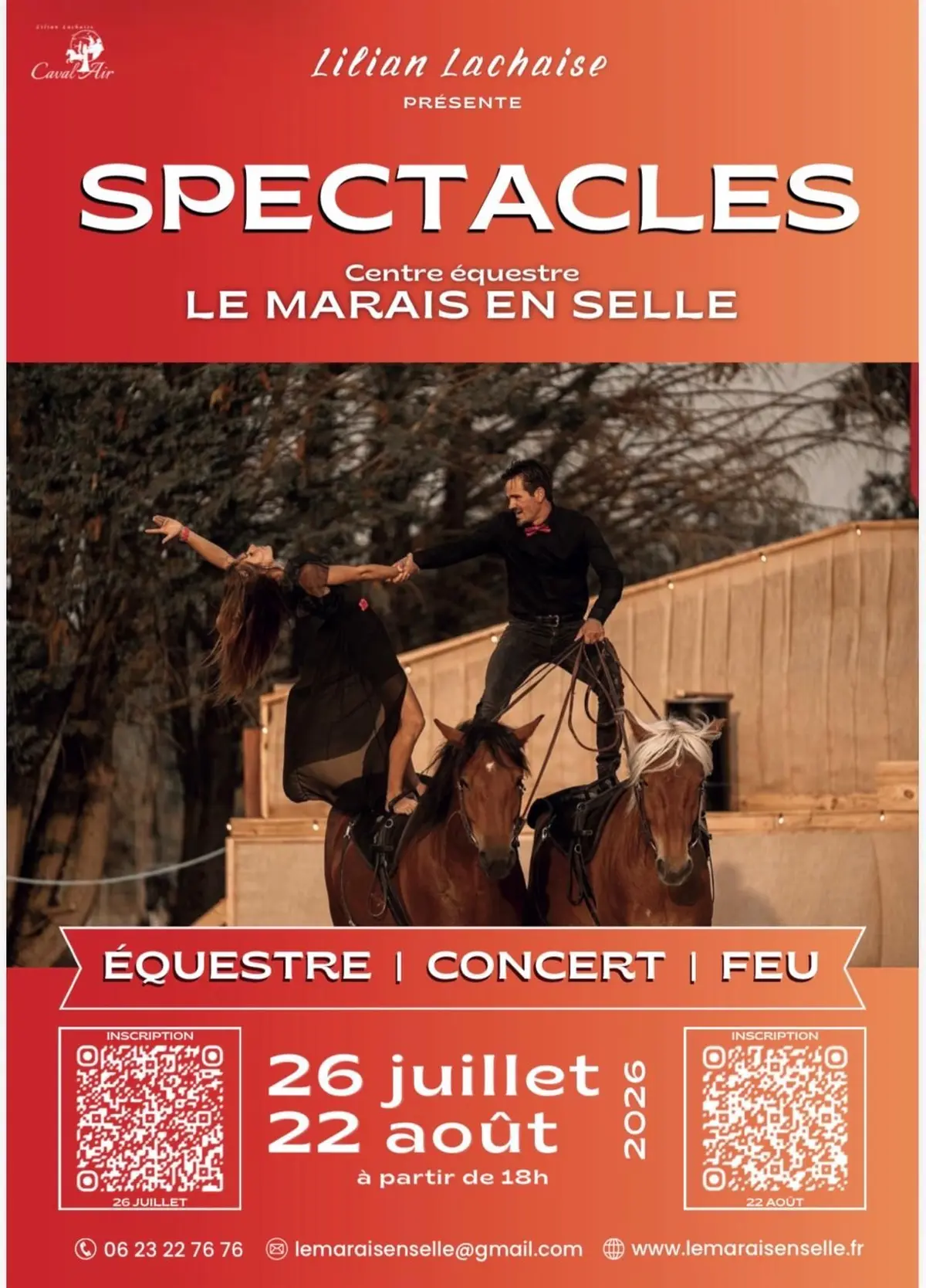 Spectacle Equestre, feu et concert au Marais en selle: une soirée inoubliable