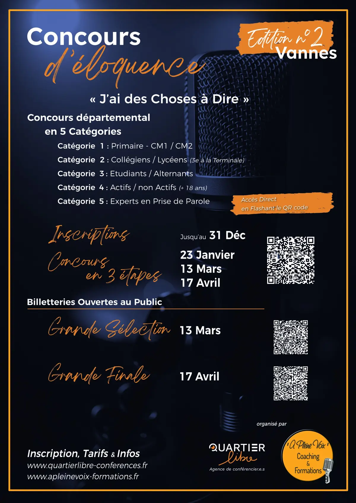 Concours d'éloquence : J'ai des choses à dire