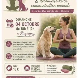 Yoga avec ton chien suivie d'une présentation de la communication animale