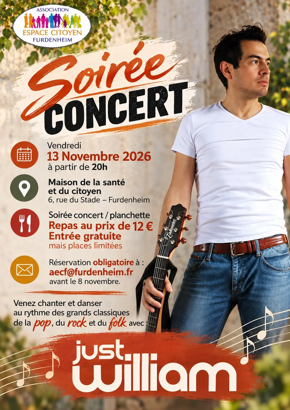 Soirée concert avec Just William