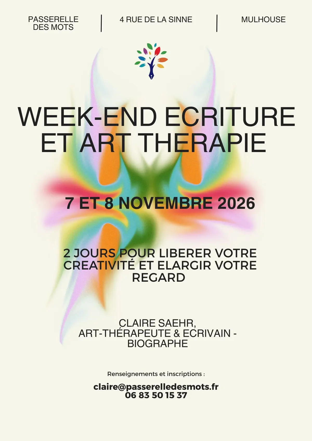 Week-end Ecriture et Art-Thérapie 7-8 novembre 2026