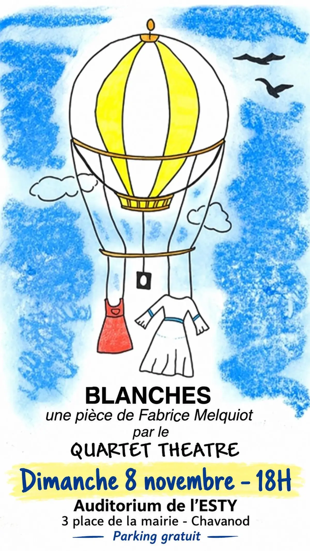 Blanches de Fabrice Melquiot par le Quartet Théâtre 