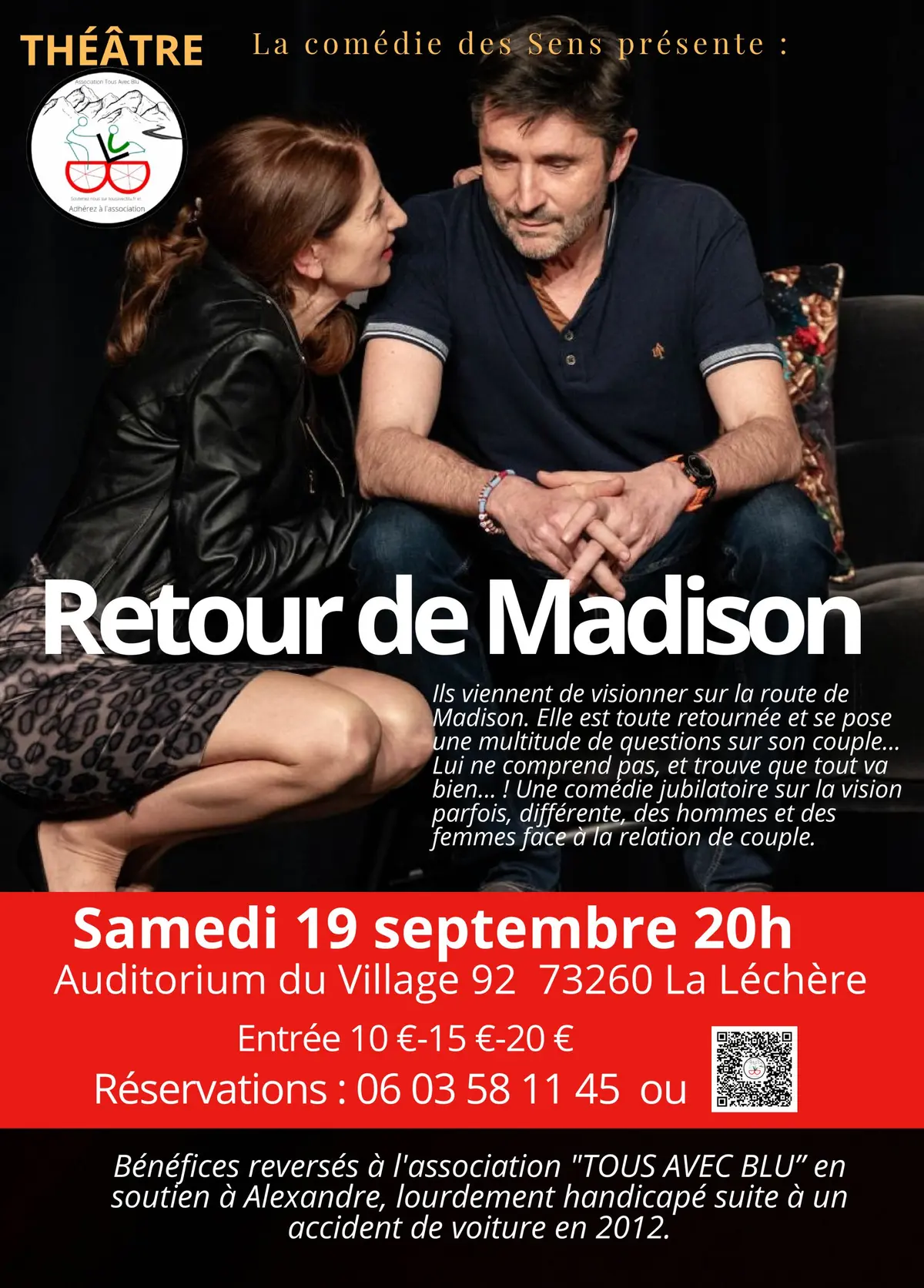 Retour de Madison par la Comédie des Sens pour Tousavecblu