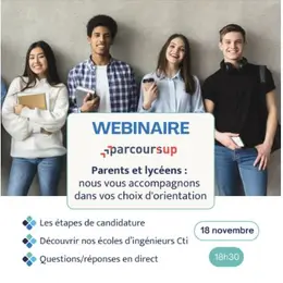 Webainaire : Parcoursup, prépare ton entrée en école d’ingénieurs !