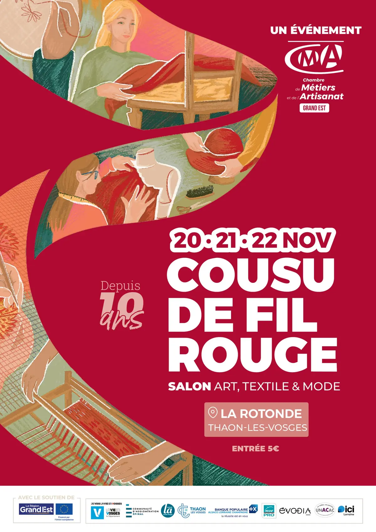 Salon Cousu de fil rouge 2026 : 10 ans déjà !