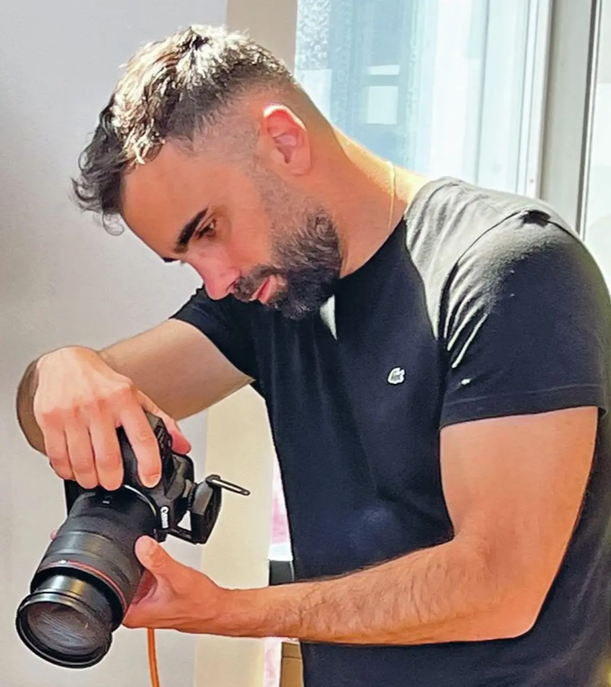 Lucas Muller, en plein shooting