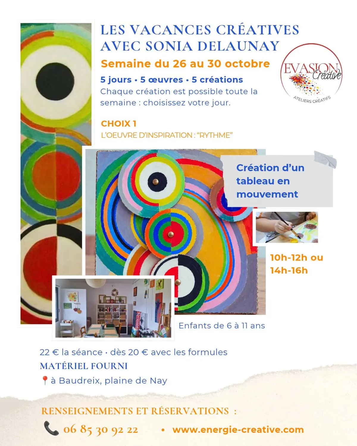 Atelier créatif enfants - A la manière de Delaunay - 1