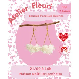Atelier Boucles d'oreilles fleuries