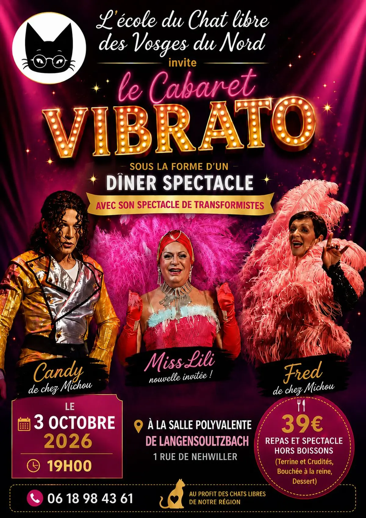 Dîner-spectacle Cabaret Vibrato à Langensoultzbach