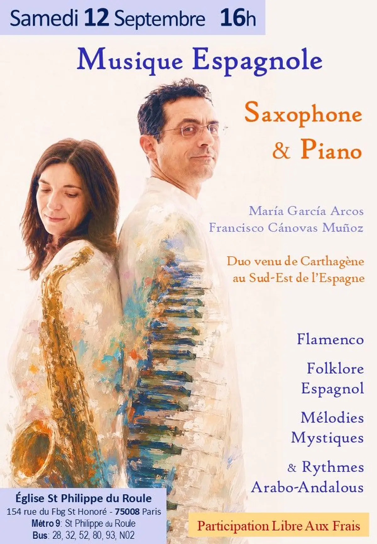 Saxophone & Piano : Musique Espagnole 