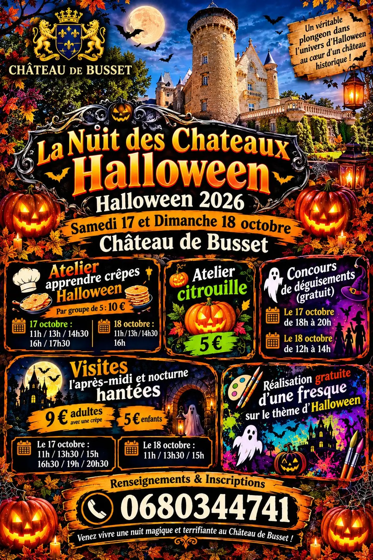 Halloween chateau Busset