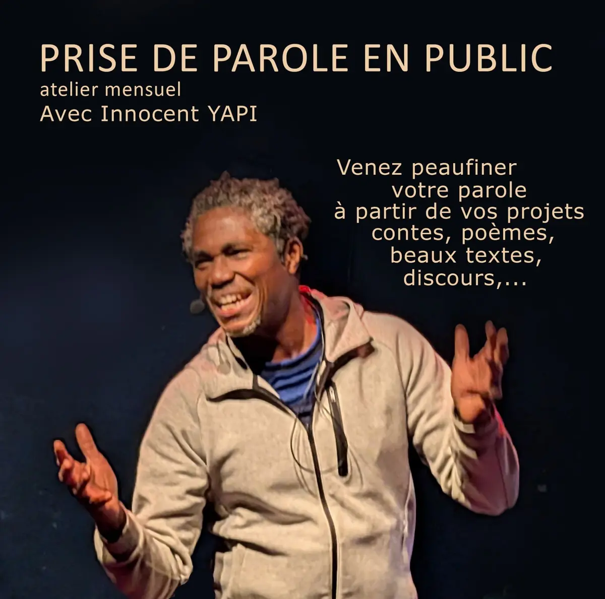 L'Atelier du Touraco Vert : prise de parole en public avec Innocent Yapi 