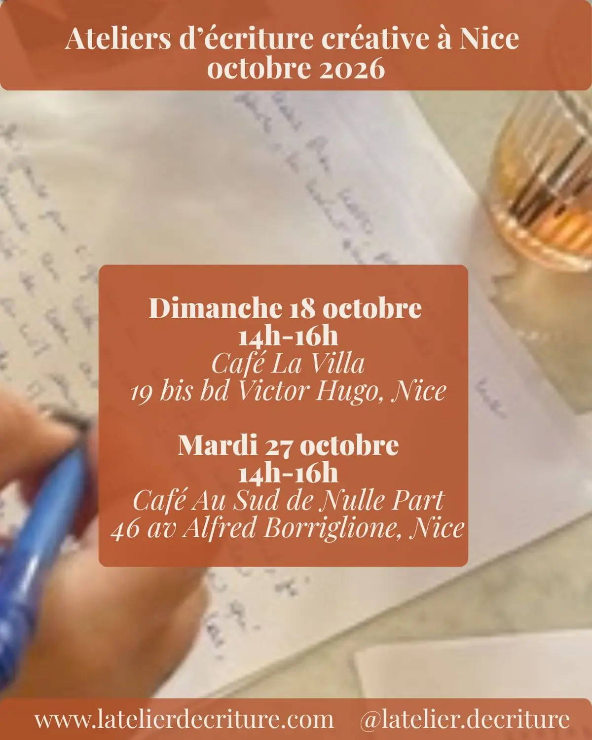 Atelier d'écriture créative