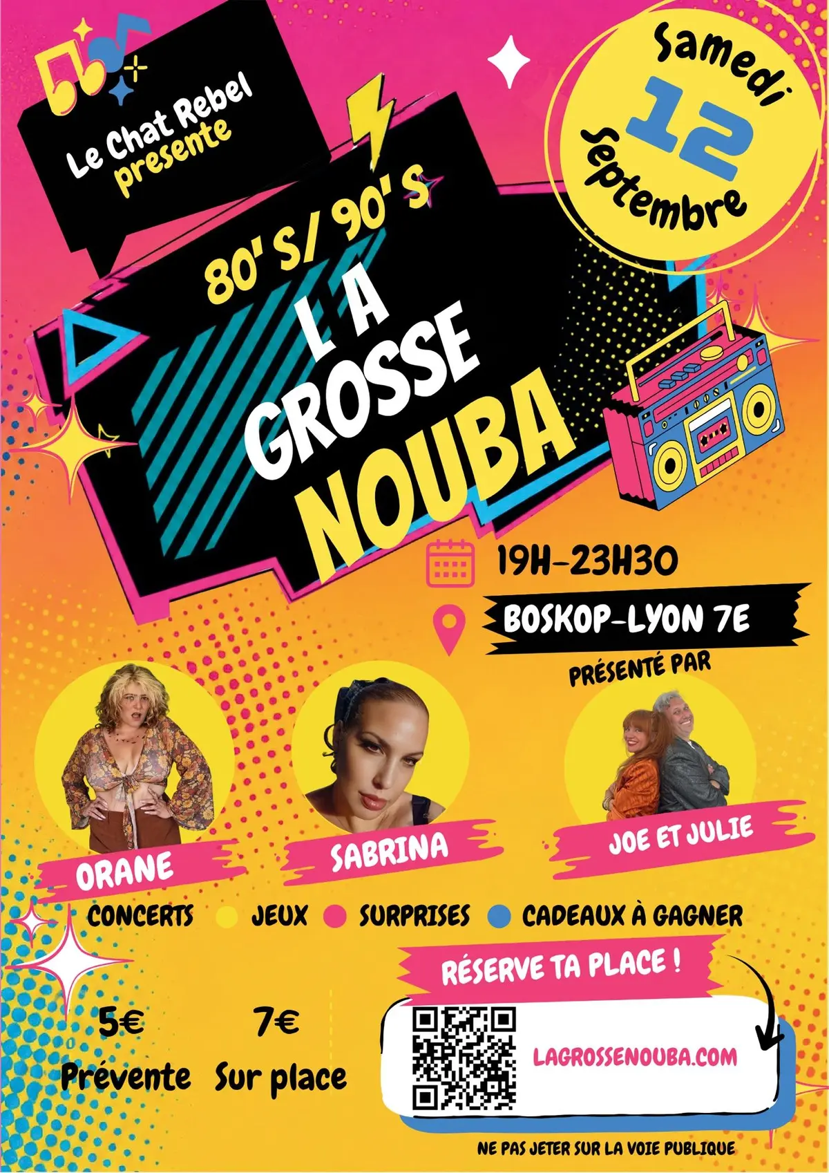 La Grosse Nouba : 80’s, 90’s, Concerts ,Jeux et Surprises 