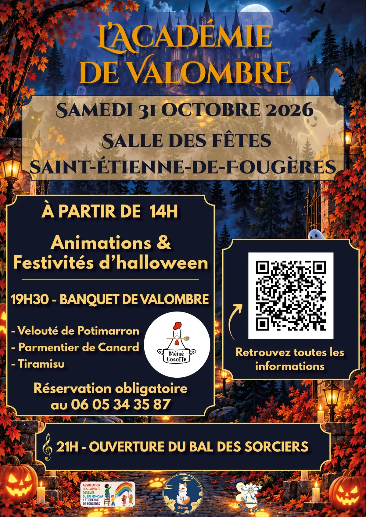 L'Académie de Valombre - Halloween Saint-Étienne-de-Fougères