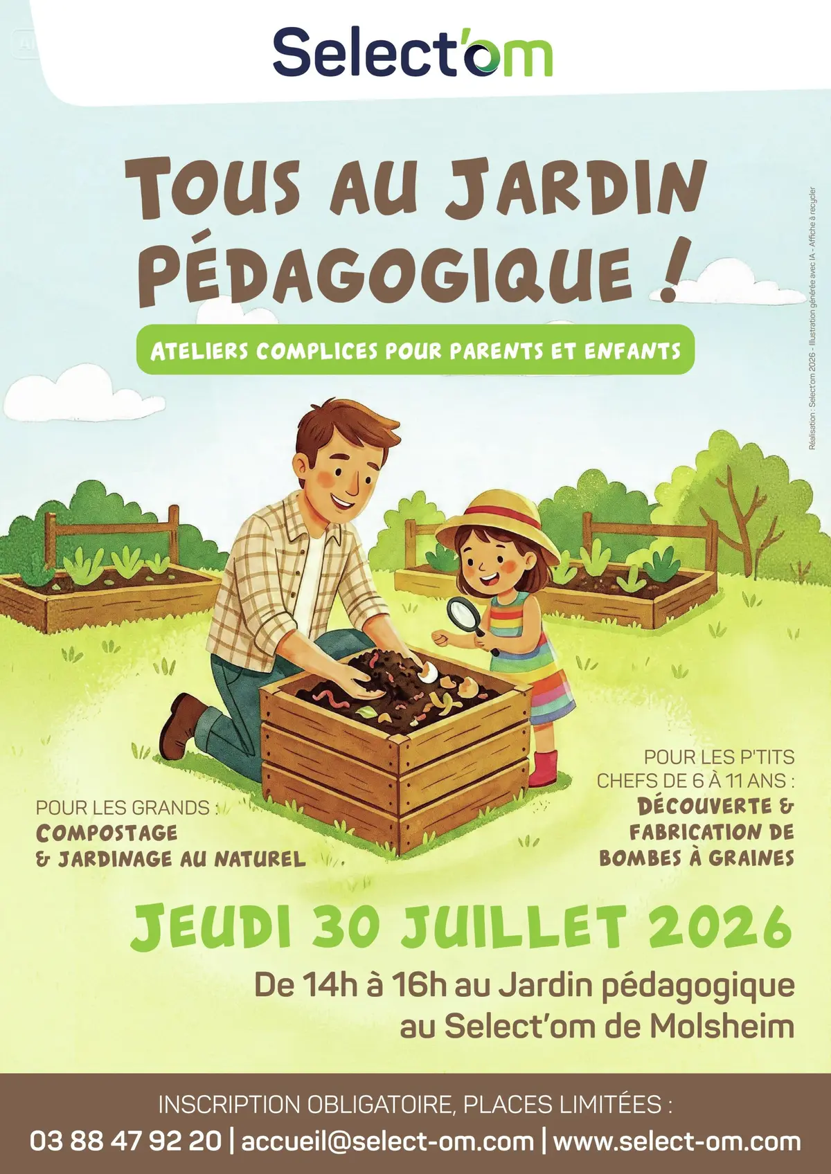 Animation estivale Parents-Enfants au jardin pédagogique du Select’om